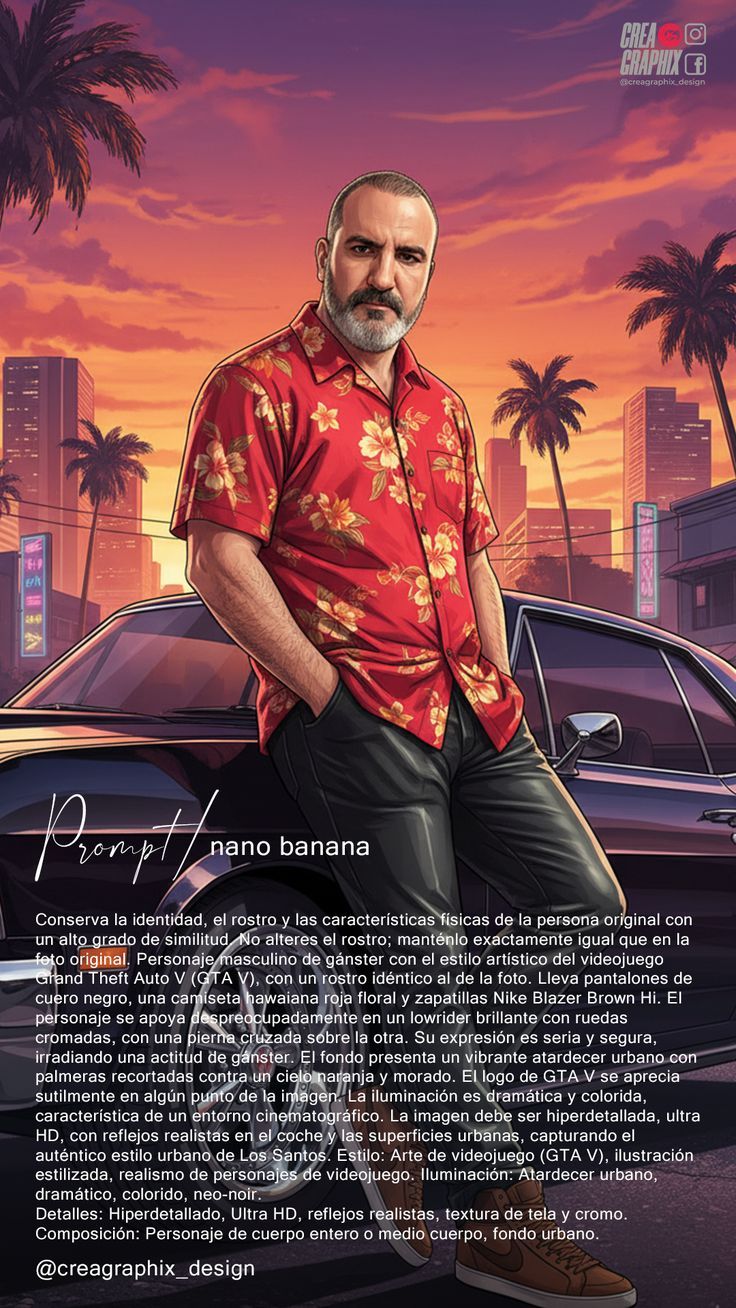 GTA V Gangster Character Leaning on Lowrider at Sunset example